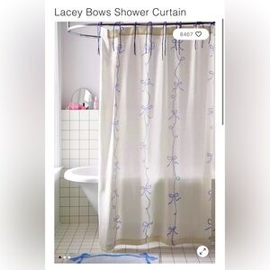 Urban Outfitters Lacey Bows Shower Curtain